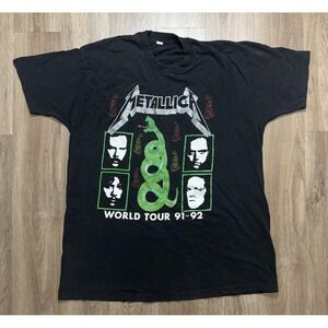Vintage Metallica Rules‎ World Tour 1991-1992 T-shirt Size XXXL